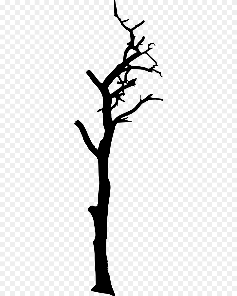 Dead Plant Drawing At Dead Tree Silhouette, Stencil, Person Png