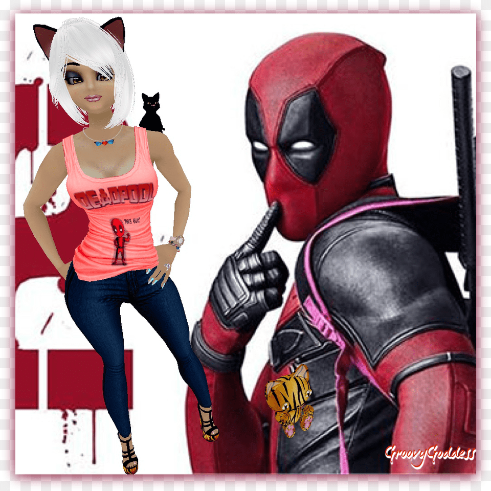 Dead Pool Pose, Person, Clothing, Costume, Adult Free Png Download