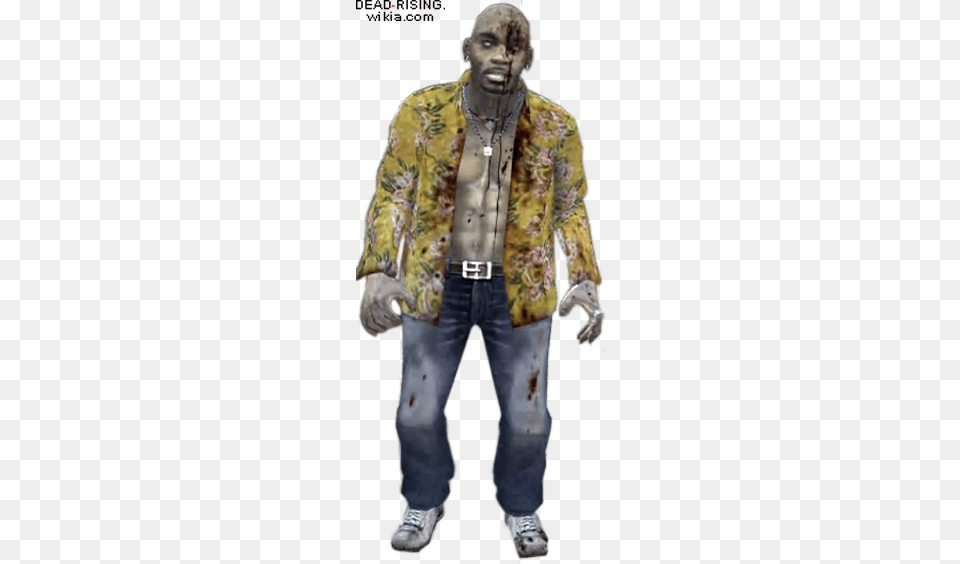 Dead Rising Zombie Hawian Hunting Knife Dead Rising Black Zombie, Clothing, Coat, Person, Adult Free Png Download