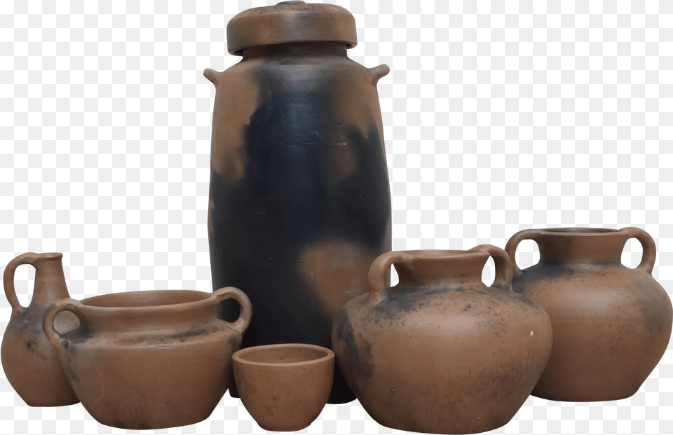 Dead Sea Scroll Pottery Group The Cottage Potters Earthenware, Cup, Jar, Cookware, Pot Free Png