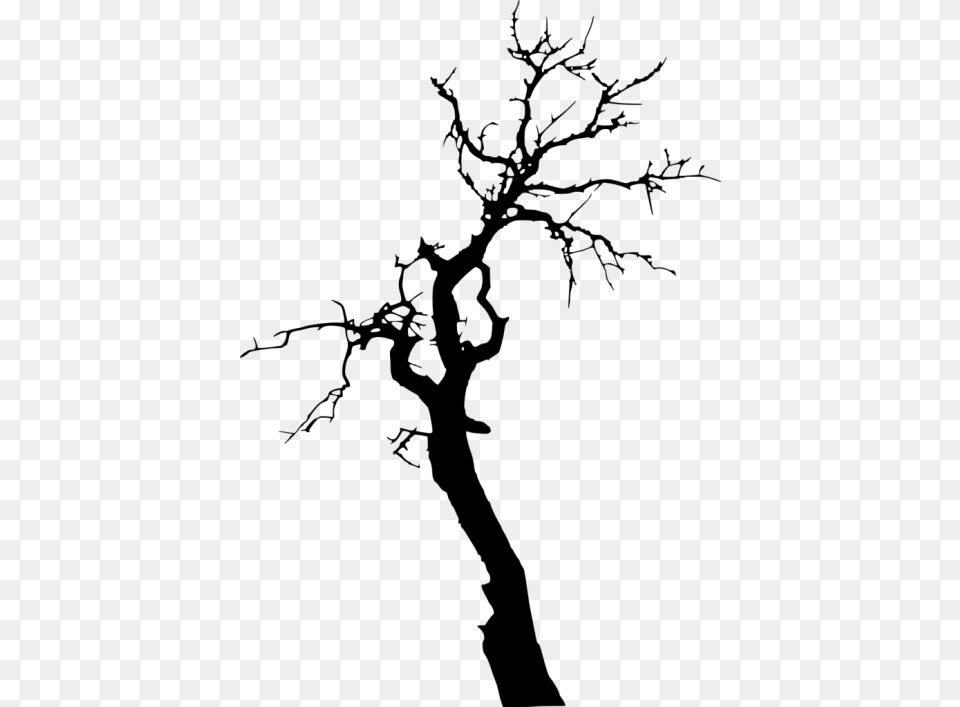Dead Tree Silhouette, Plant, Tree Trunk, Person Png