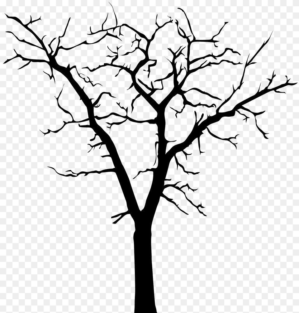 Dead Tree Silhouette, Plant, Tree Trunk, Art, Drawing Png Image