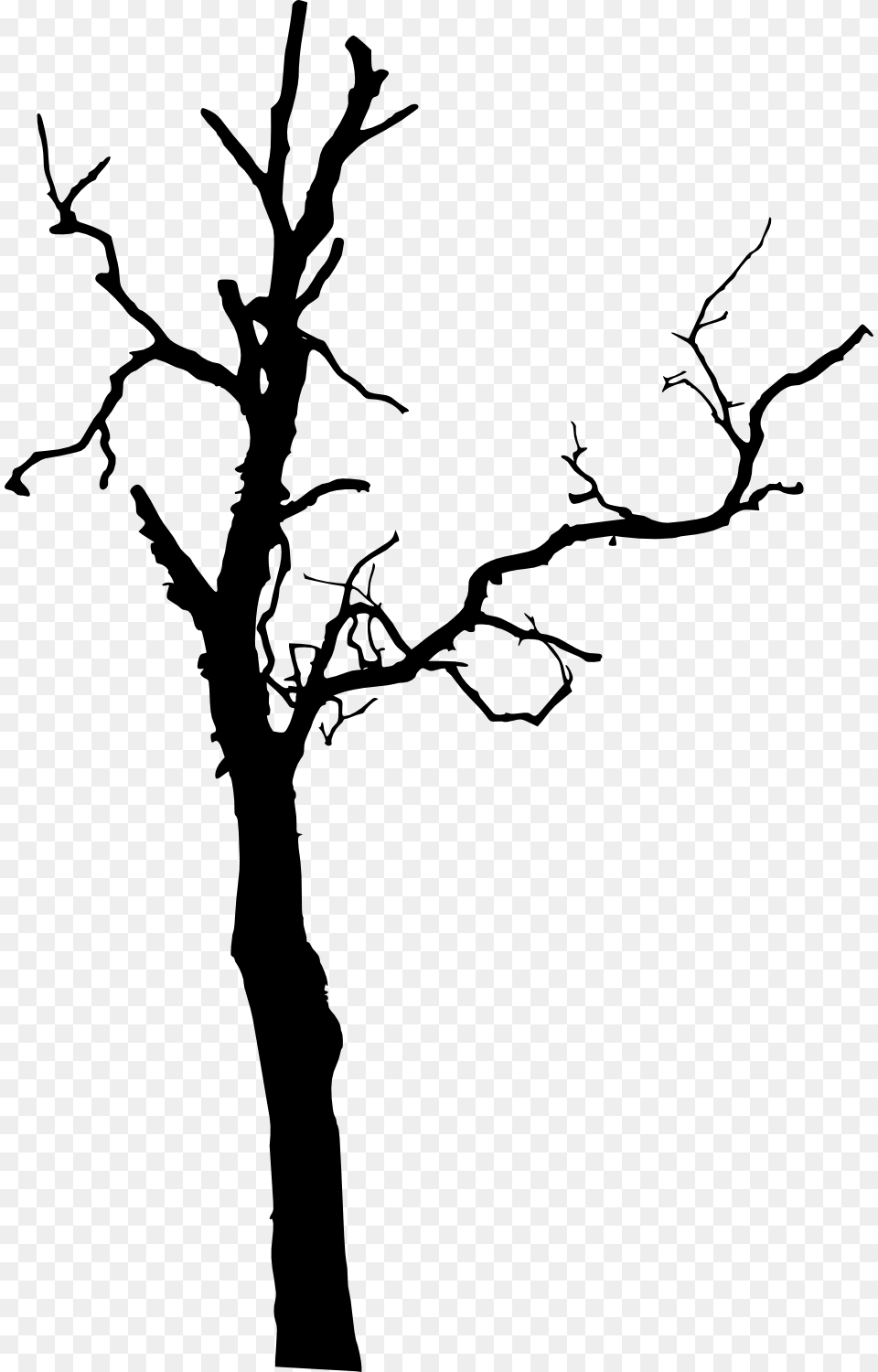 Dead Tree Silhouette, Plant, Tree Trunk, Person, Animal Png
