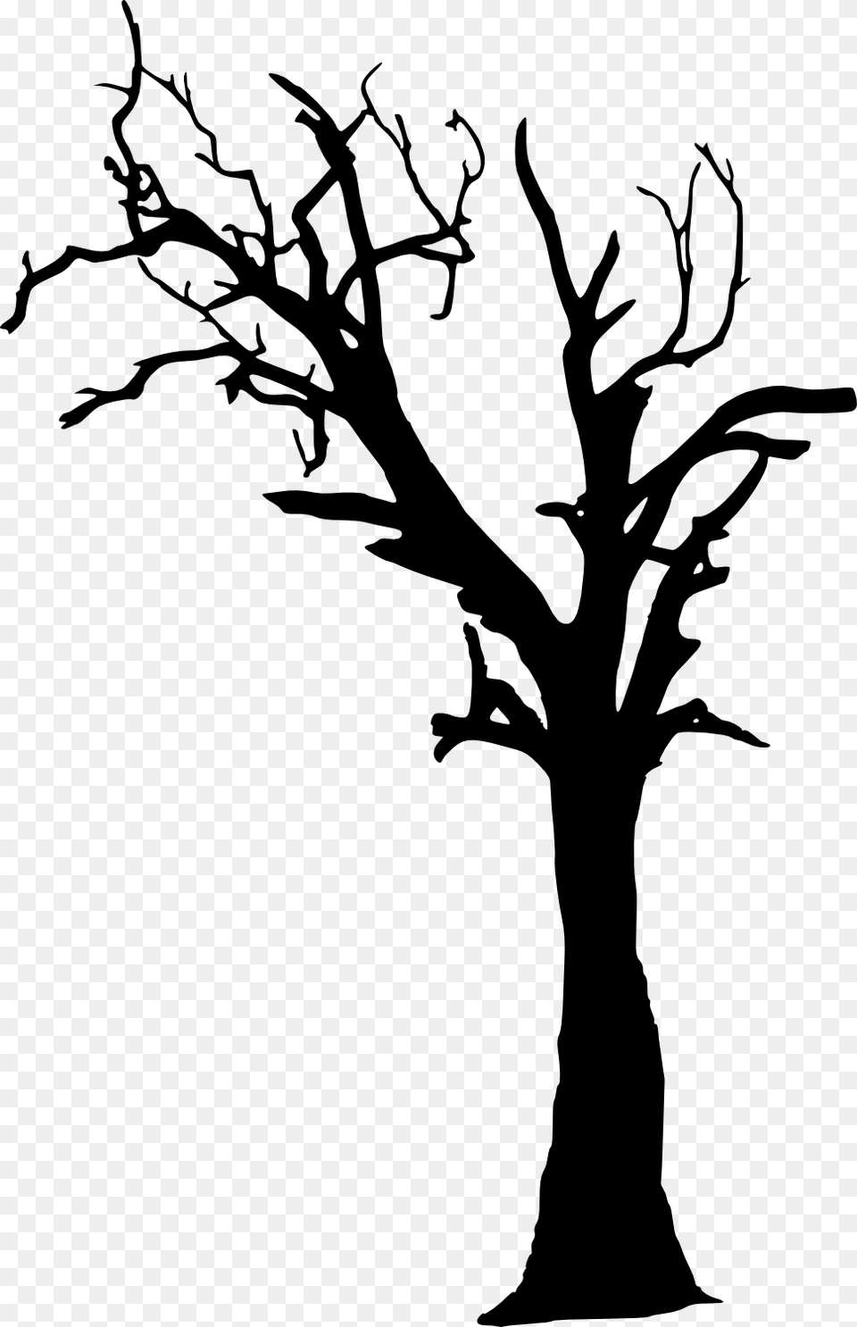 Dead Tree Silhouette Dead Tree Silhouette, Stencil, Art, Person, Drawing Free Transparent Png