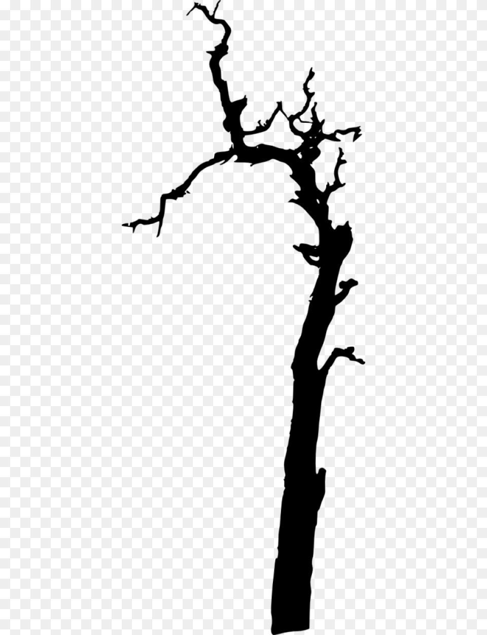 Dead Tree Silhouette Images Transparent Silhouette, Plant, Tree Trunk, Wood Free Png Download