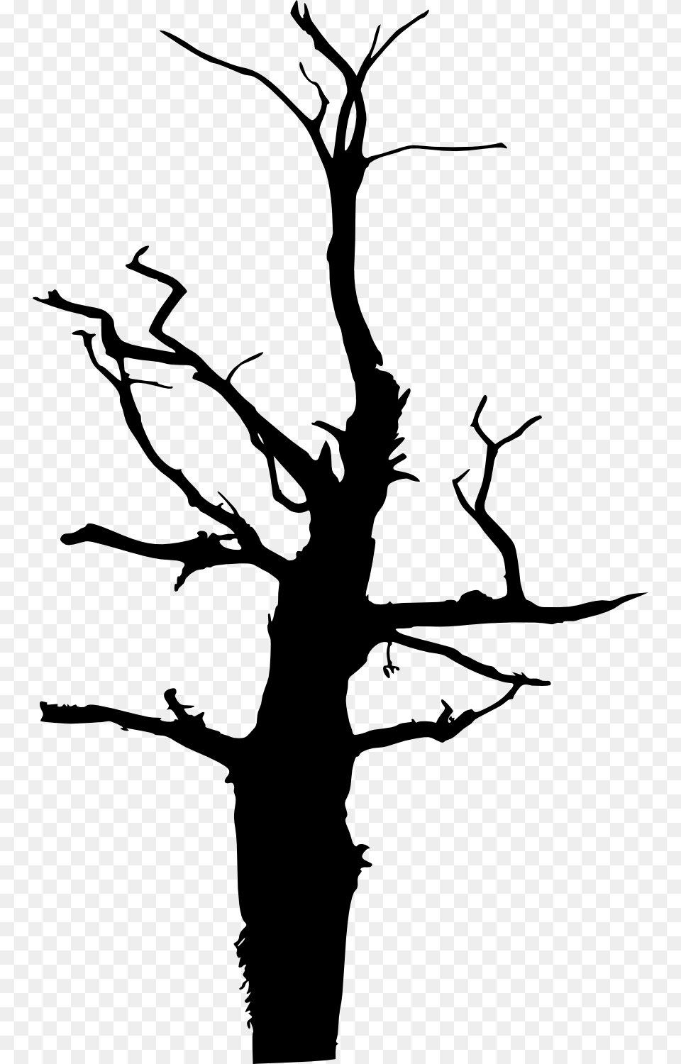 Dead Tree Silhouette Silhouette, Stencil, Plant, Person Png