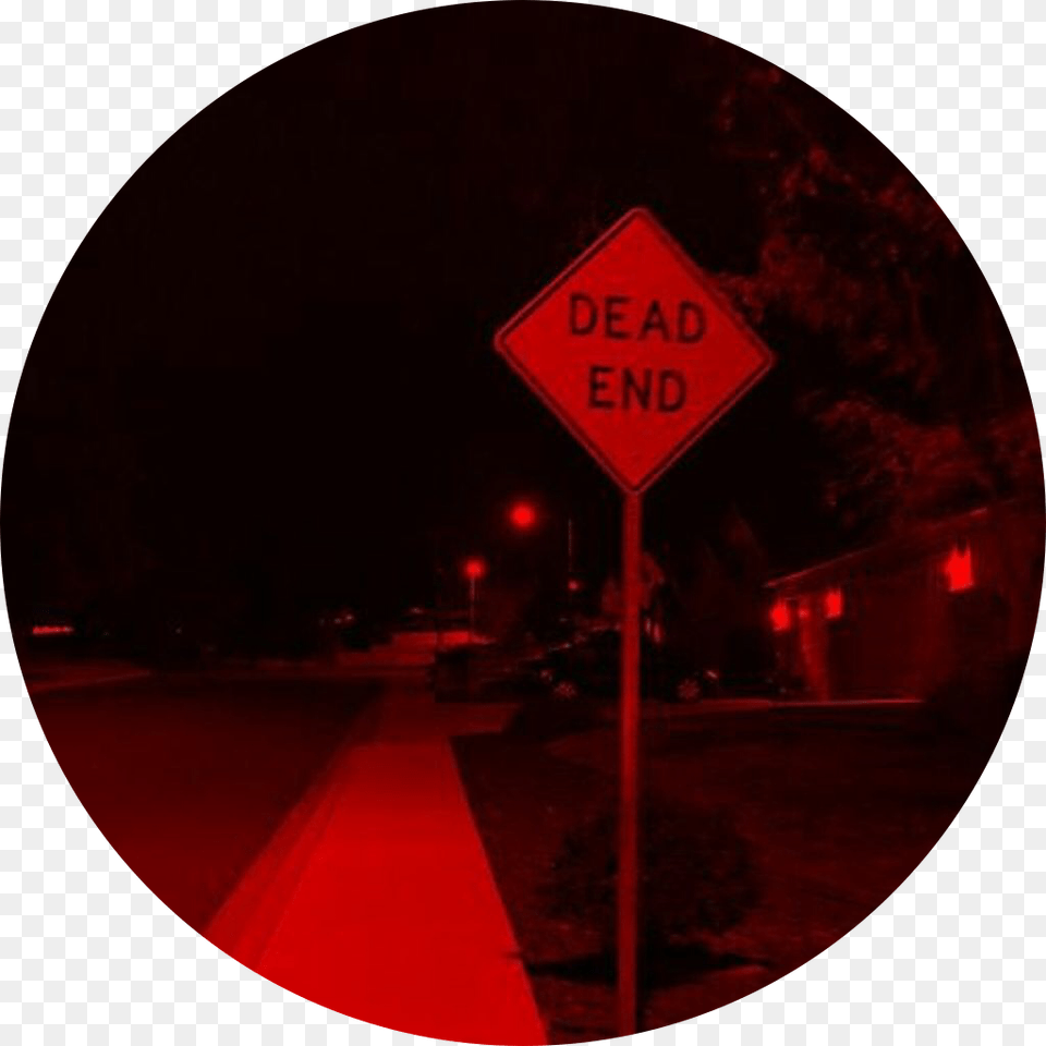Deadend Street Aesthetic Red Redaesthetic Freetoedit Circle, Sign, Symbol, Road Sign Png