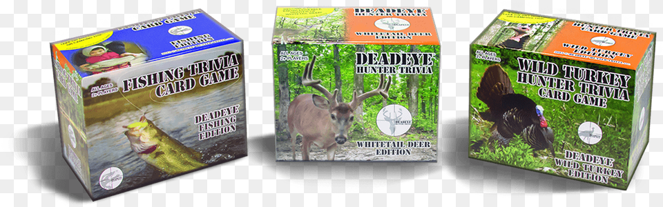 Deadeye Hunter Trivia Game Boxes Reindeer, Animal, Antelope, Box, Mammal Free Png