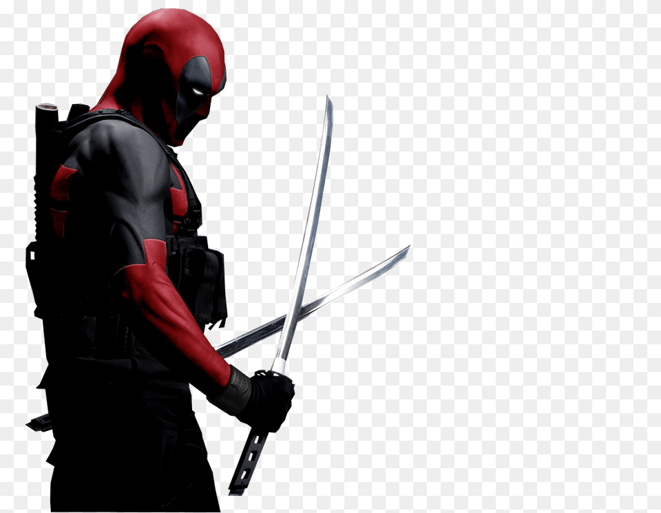 Deadpool, Weapon, Sword, Person, Ninja Free Png Download