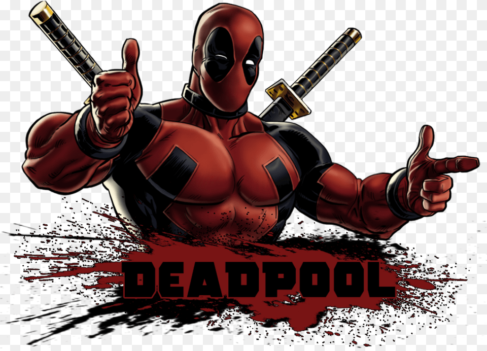 Deadpool, Adult, Male, Man, Person Png