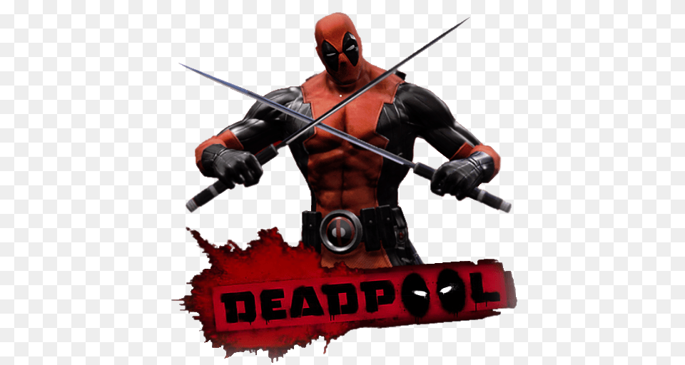 Deadpool, Ninja, Person, Sword, Weapon Png Image