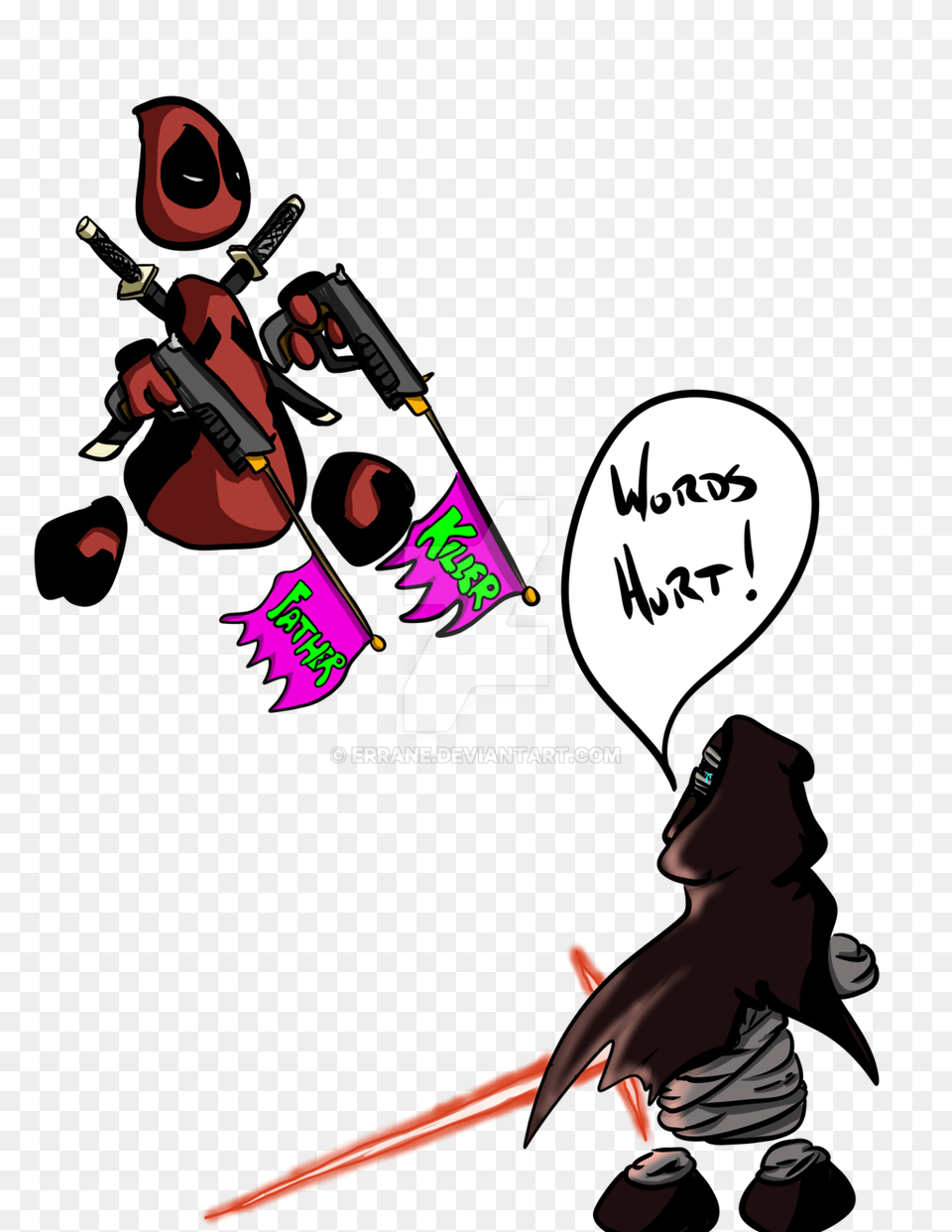 Deadpool And Kylo Ren As Doodle Folks, Publication, Book, Comics, Person Png Image