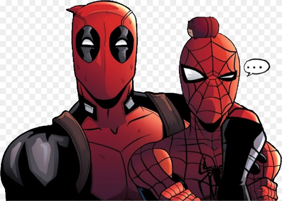 Deadpool And Spiderman, Adult, Female, Person, Woman Png