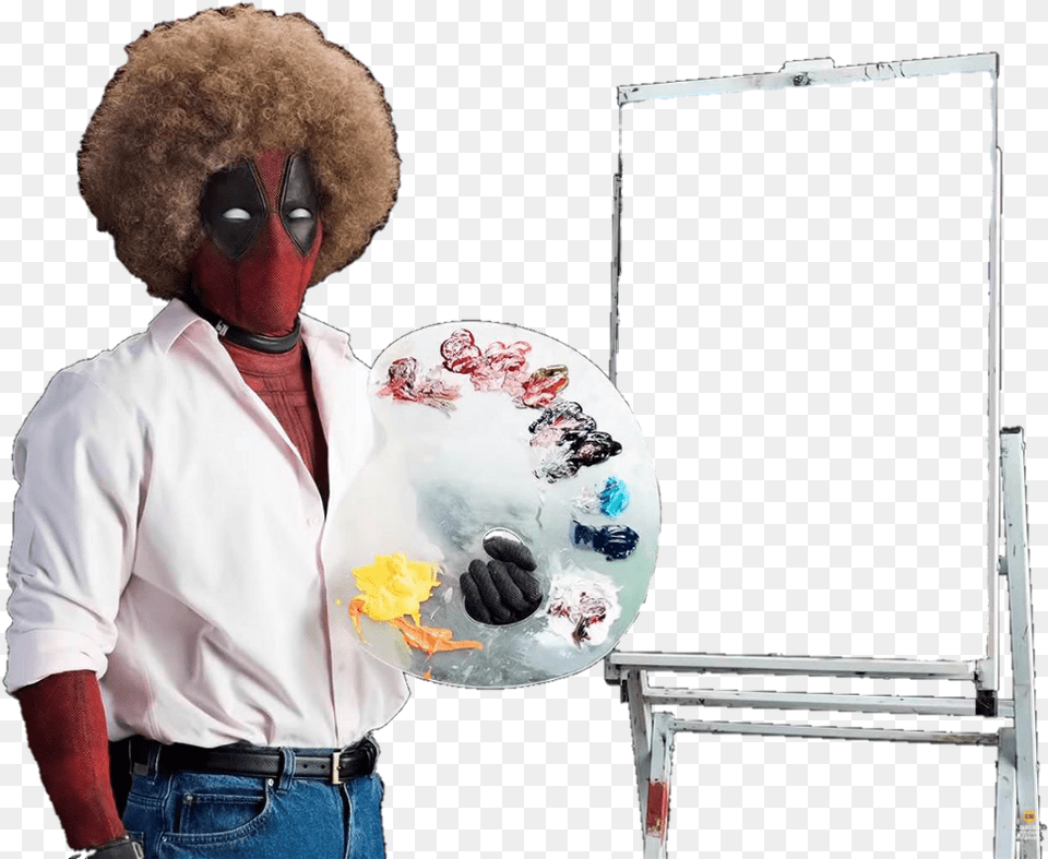 Deadpool Bob Ross, Adult, Male, Man, Person Png