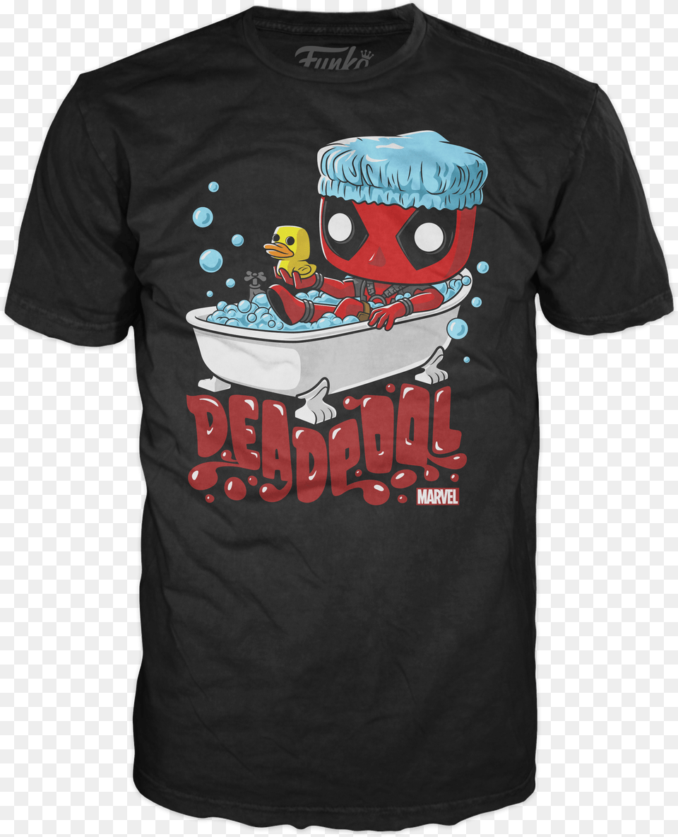 Deadpool Bubble Bath Funko Pop Shirts, Clothing, T-shirt, Shirt, Face Free Transparent Png