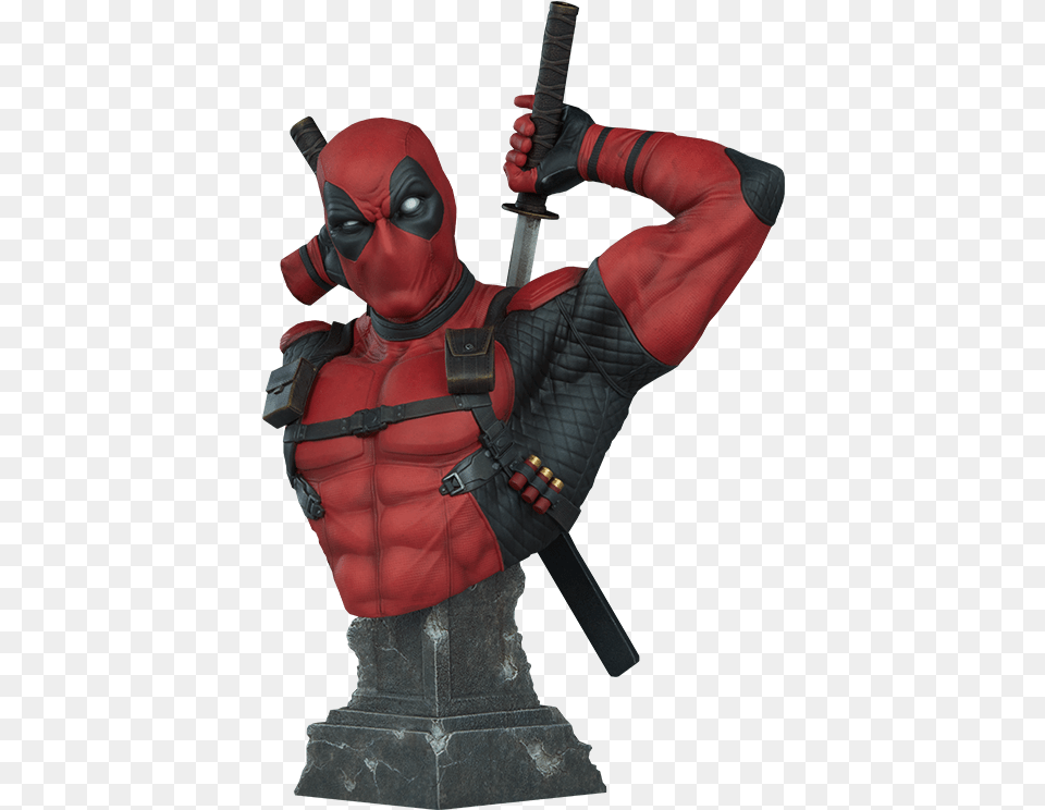 Deadpool Bust By Sideshow Collectibles Deadpool Busto, Weapon, Knife, Dagger, Blade Free Png Download