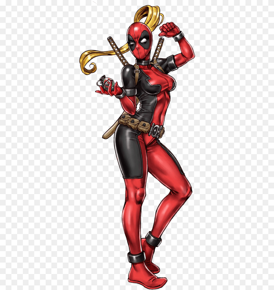 Deadpool Clipart Comic Book Character Lady Deadpool, Adult, Clothing, Costume, Female Free Png