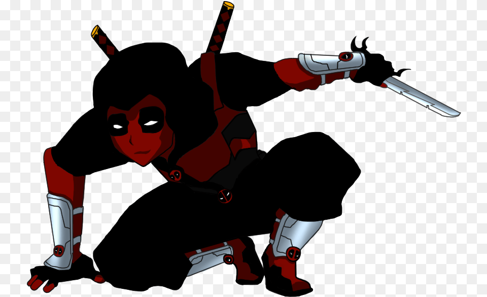 Deadpool Clipart Kid Kid Deadpool Fan Art, People, Person, Face, Head Png Image