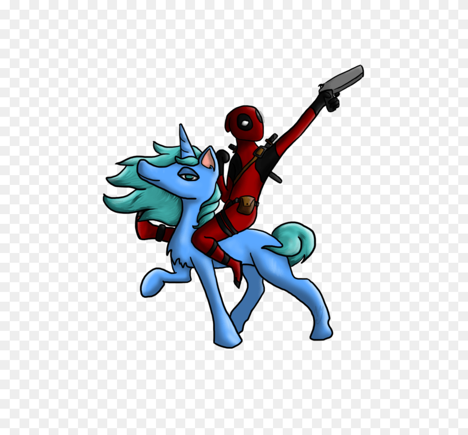 Deadpool Clipart Unicorn Deadpool Unicorn Transparent, Person, Cartoon Free Png