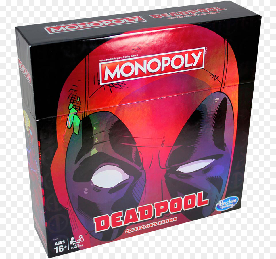 Deadpool Collectors Edition Board Game, Box, Face, Head, Person Png Image