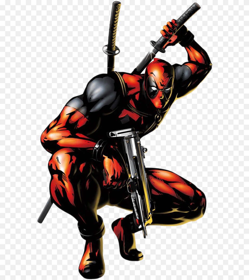 Deadpool Comic Transparent Background Deadpool Marvel Vs Capcom, Adult, Male, Man, Ninja Png Image