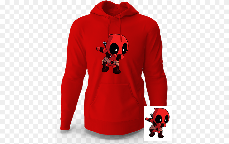 Deadpool Dab Hoodie Hoodie, Clothing, Knitwear, Sweater, Sweatshirt Png Image