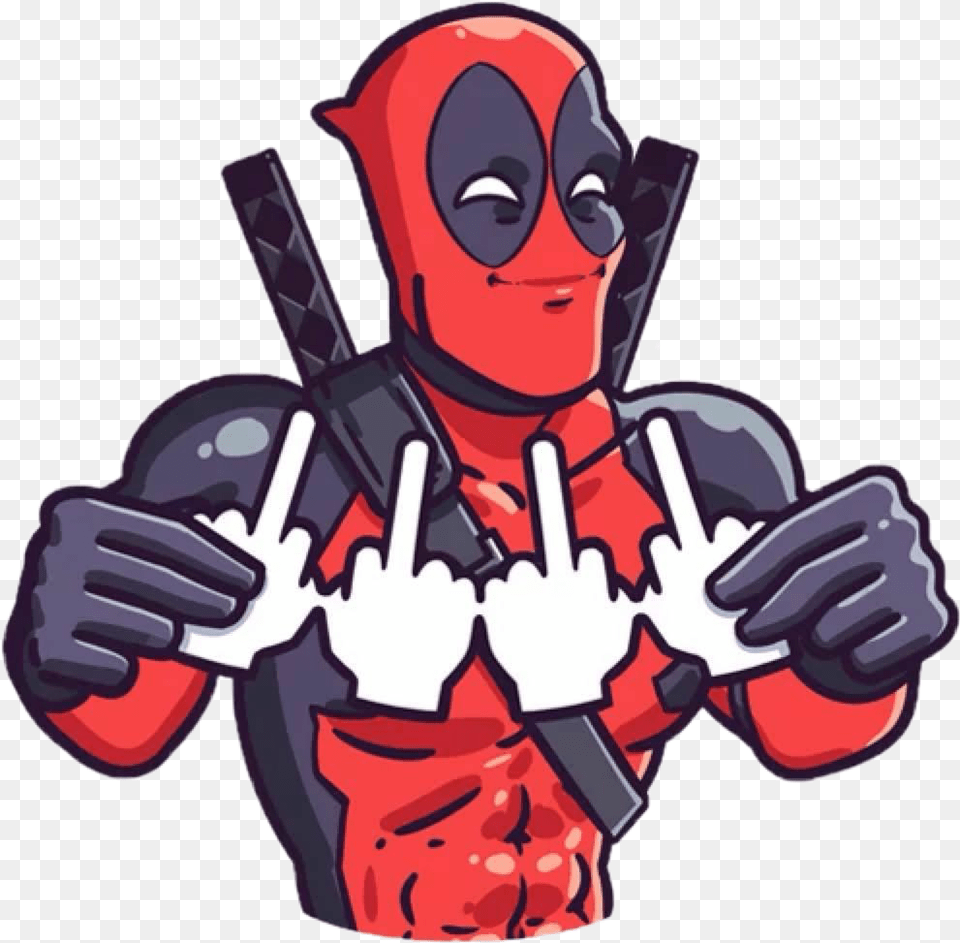 Deadpool Deadpool Middle Finger Sticker, Baby, People, Person, Hand Png