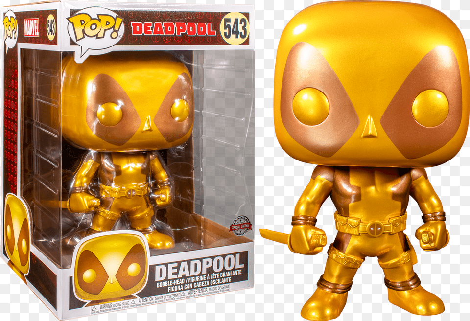 Deadpool Deadpool With Swords Gold 10u201d Pop Vinyl Figure Deadpool 10 Inch Pop, Toy, Robot Free Png Download