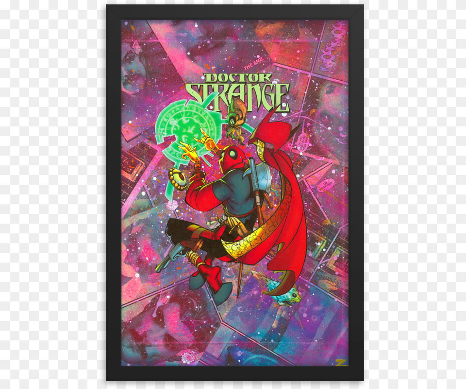 Deadpool Doctor Strange Variant Comic Canvas Framed Painting, Book, Comics, Publication, Person Free Transparent Png