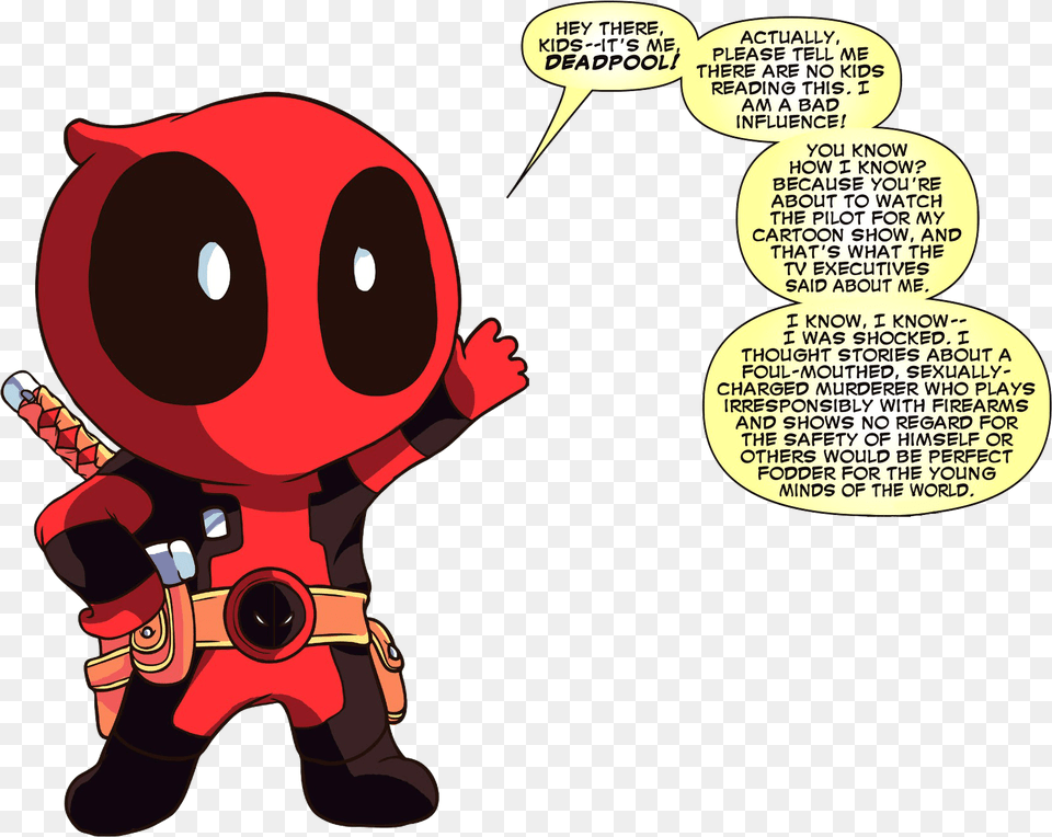 Deadpool Drawing Movie App Scene Deadpool Chibi, Book, Comics, Publication, Animal Free Png