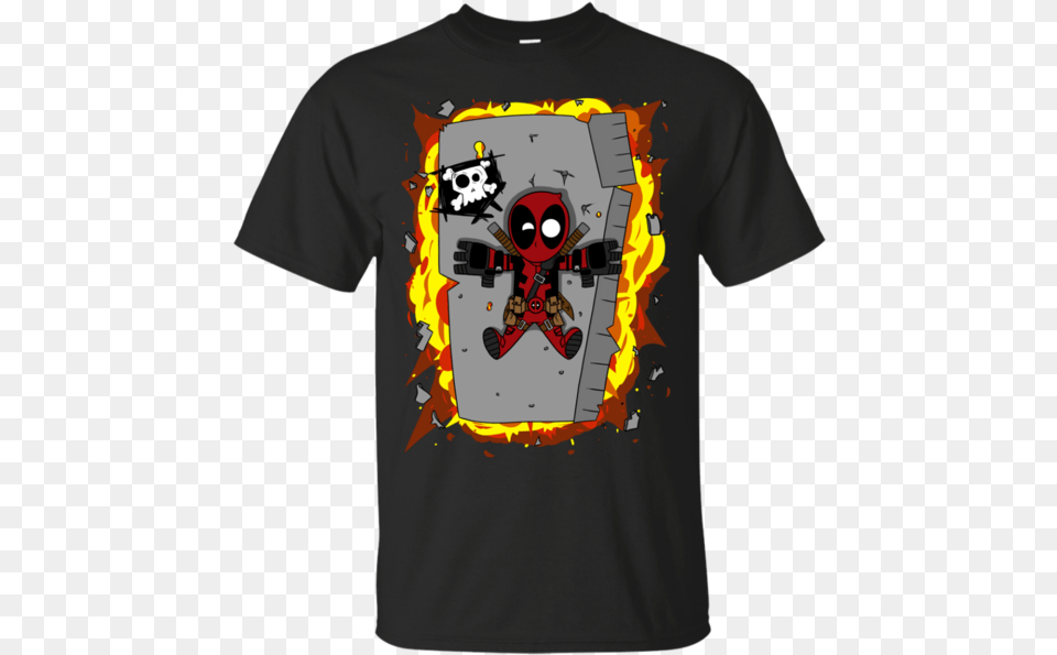 Deadpool Exploding Flying Debris Anti Hero T Shirt Rolling Stones T Shirt Grid, Clothing, T-shirt Free Transparent Png