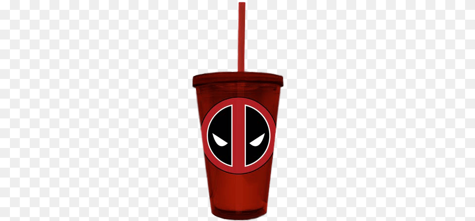 Deadpool Eyes Logo Red Acrylic Travel Cup Svalbard, Bucket, Mailbox Png Image