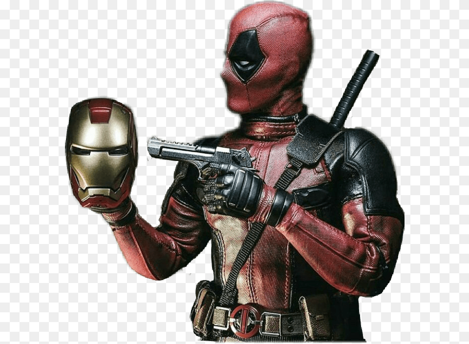Deadpool Ironman Cool Deadpool And Iron Man, Gun, Weapon, Adult, Male Free Transparent Png