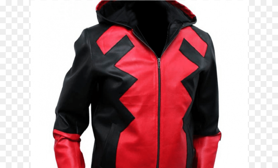 Deadpool Jacket Hoodie, Clothing, Coat, Knitwear, Sweater Free Png Download