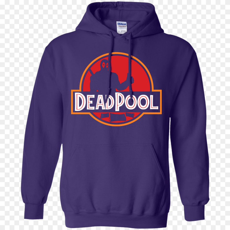 Deadpool Jurassic World Logo Hoodie, Clothing, Knitwear, Sweater, Sweatshirt Free Png