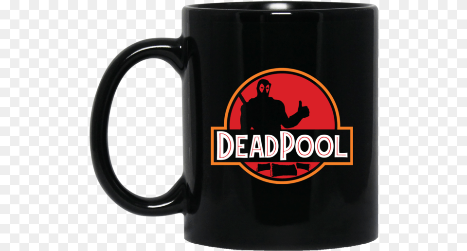 Deadpool Jurassic World Logo Mug Mr Robot Coffee Mug, Cup, Beverage, Coffee Cup, Person Free Transparent Png