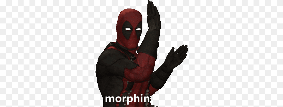 Deadpool Marvel Gif Deadpool Marvel Sticker Discover U0026 Share Gifs, Person, Clothing, Glove, Face Free Transparent Png