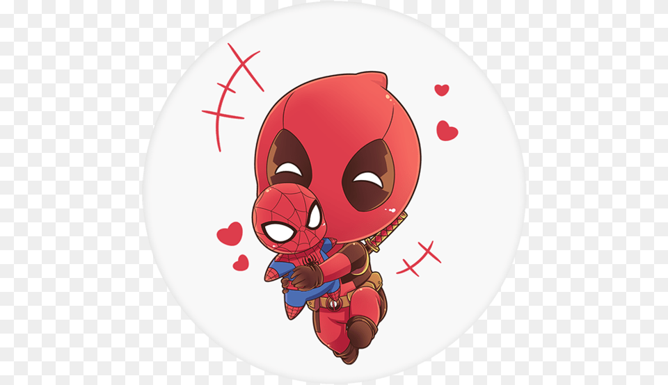 Deadpool Pop Grip Deadpool Chibi, Baby, Person, Disk Free Png