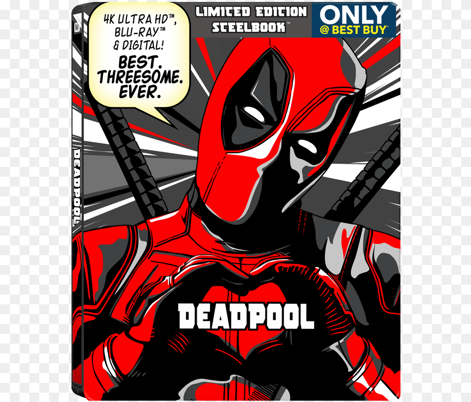Deadpool Steelbook 4k, Book, Comics, Publication, Adult Png Image
