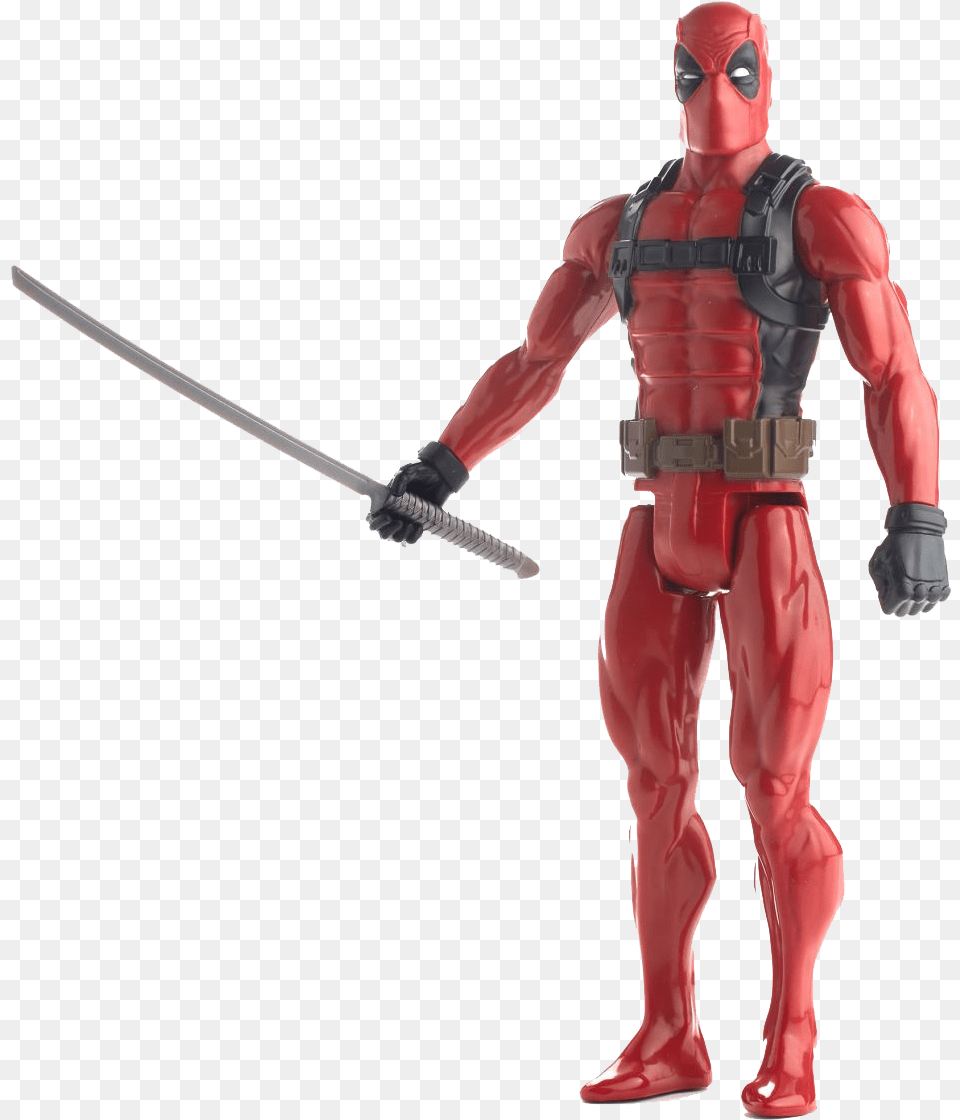 Deadpool Transparent Background Marvel Titan Hero Series Deadpool, Sword, Weapon, Adult, Male Png Image