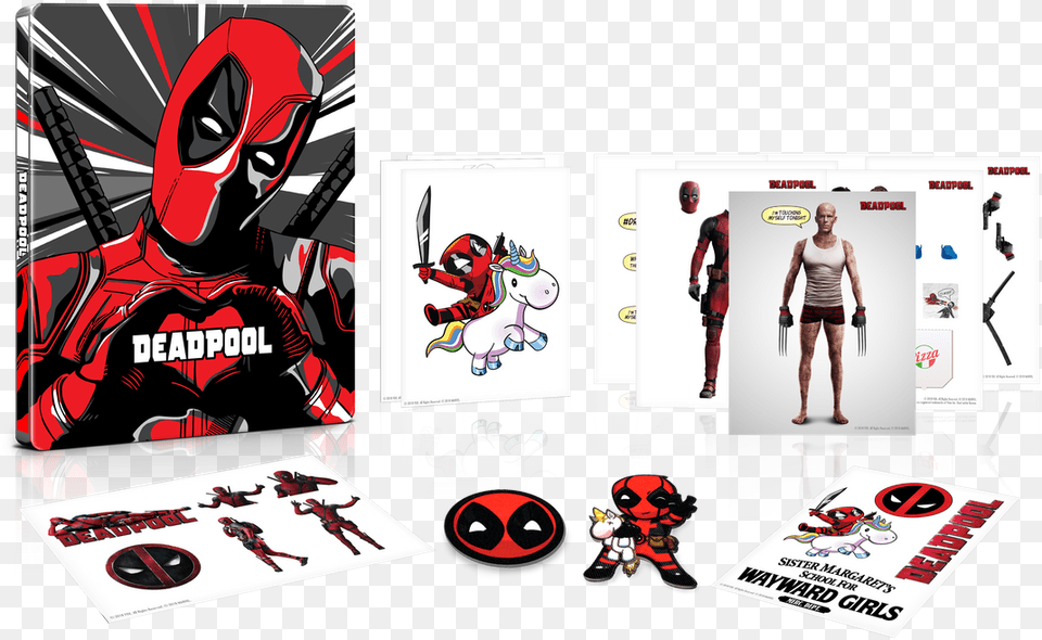 Deadpool Two Year Anniversary Edition Blu Ray Announced Deadpool 2 Blu Ray Steelbook, Publication, Book, Comics, Person Png Image