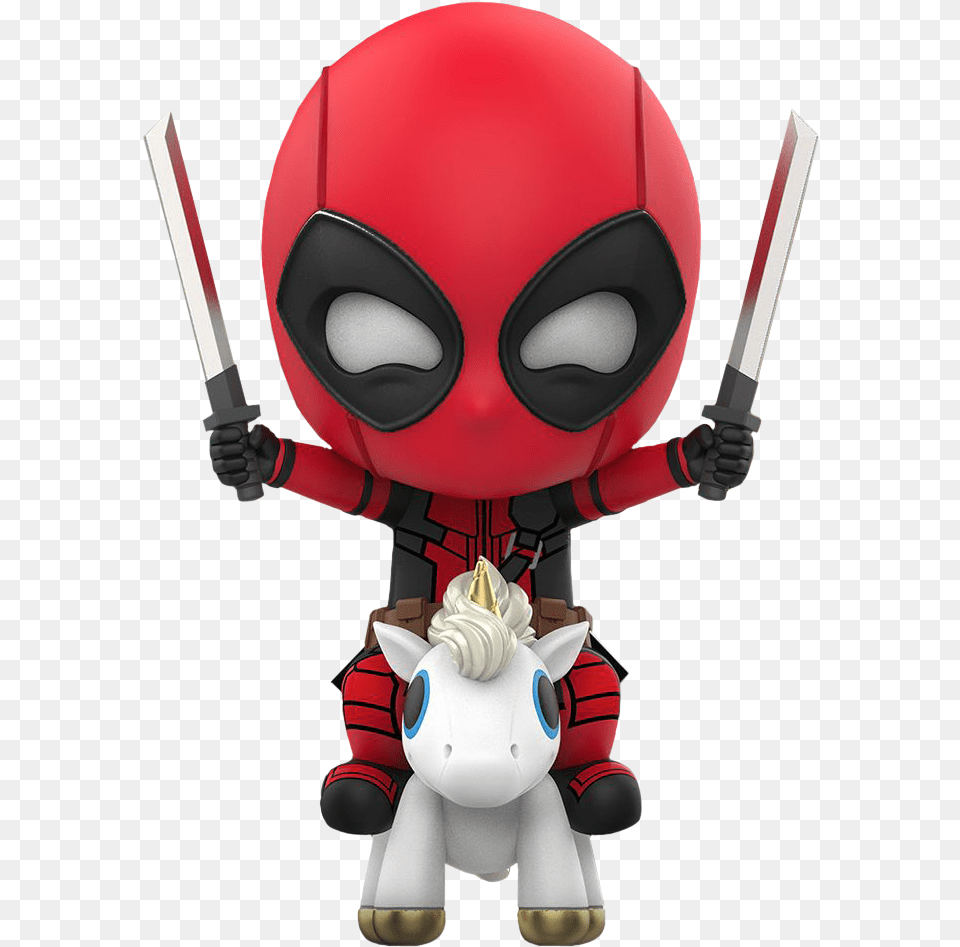 Deadpool Unicorn Riding Cosbaby Dead Pool 2 Toy, Sword, Weapon Free Png
