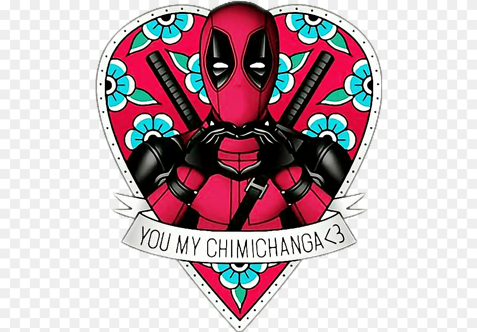 Deadpool You My Chimichanga, Sticker, Adult, Female, Person Png