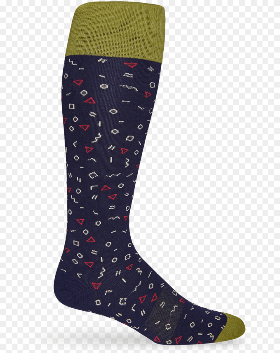 Deadsoxy Navy Bamboo Dress Socks With A Cool Throwback Sock, Clothing, Hosiery Png Image