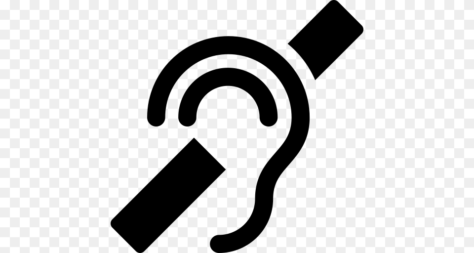 Deaf Ear Hearing Icon With And Vector Format For, Gray Free Png
