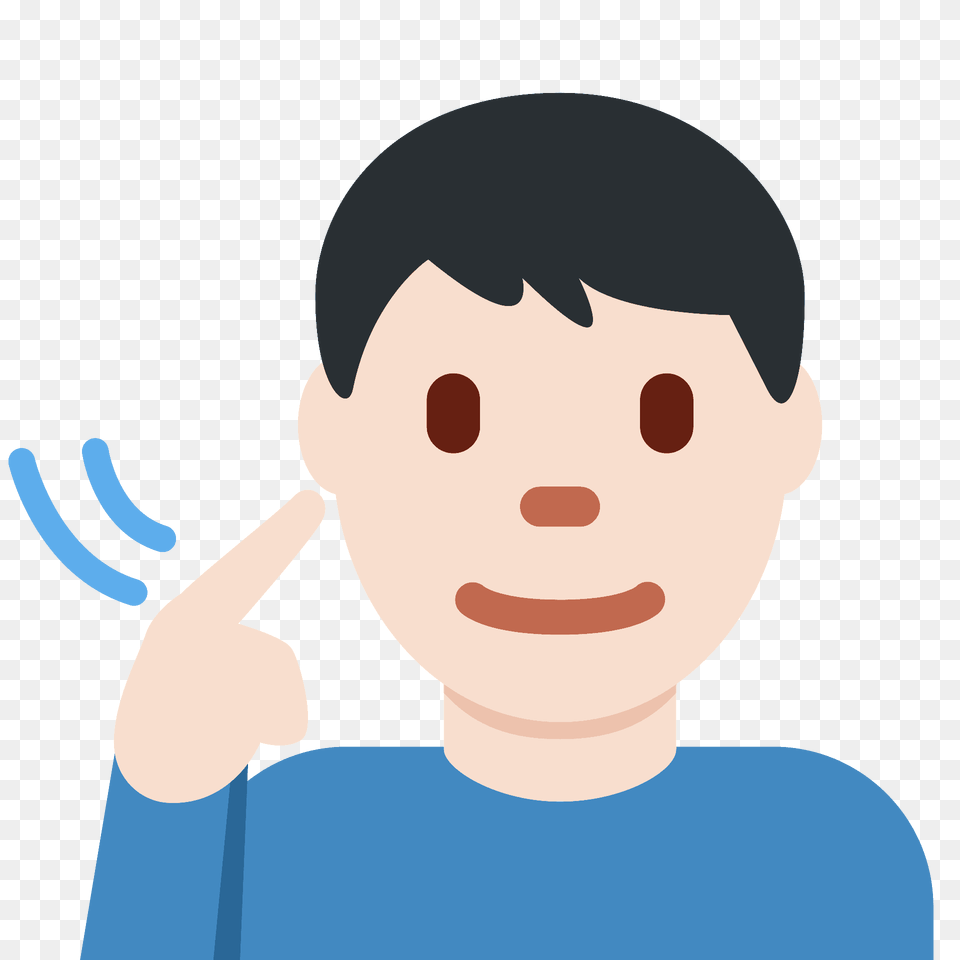 Deaf Man Emoji Clipart, Baby, Person, Face, Head Png Image