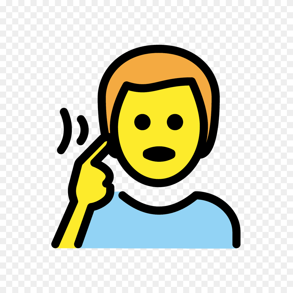 Deaf Man Emoji Clipart, Face, Head, Person, Baby Png