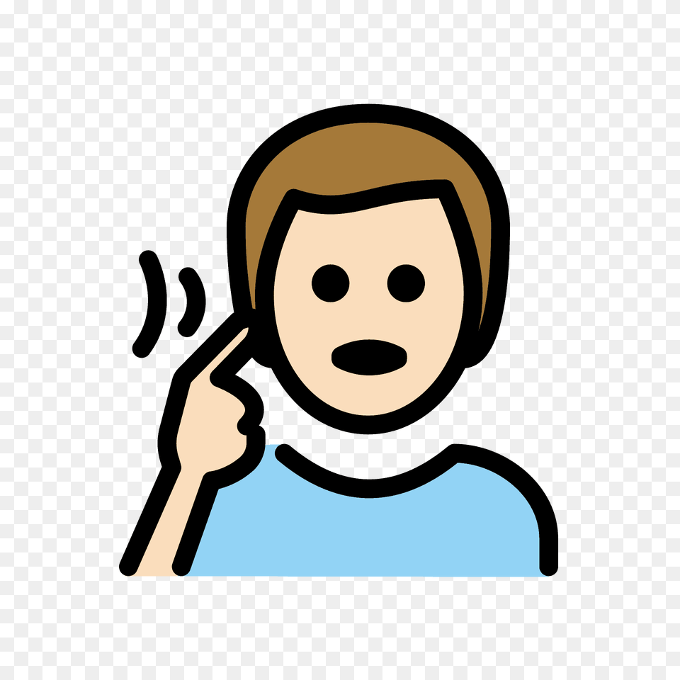 Deaf Man Emoji Clipart, Cutlery, Spoon, People, Person Free Transparent Png