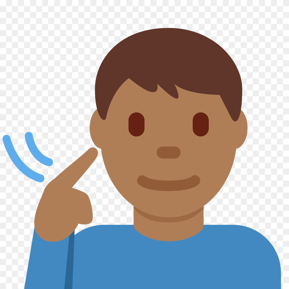 Deaf Man Emoji Clipart, Cutlery, Baby, Person, Face Png