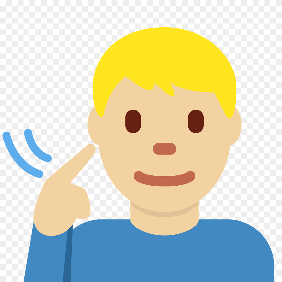 Deaf Man Emoji Clipart, Baby, Person, Face, Head Free Png